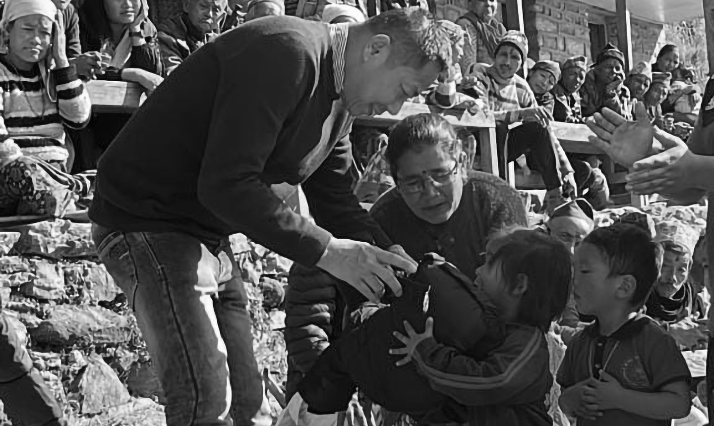The founder of Anugraha Foundation Mr. Suman Rai helping out people in need