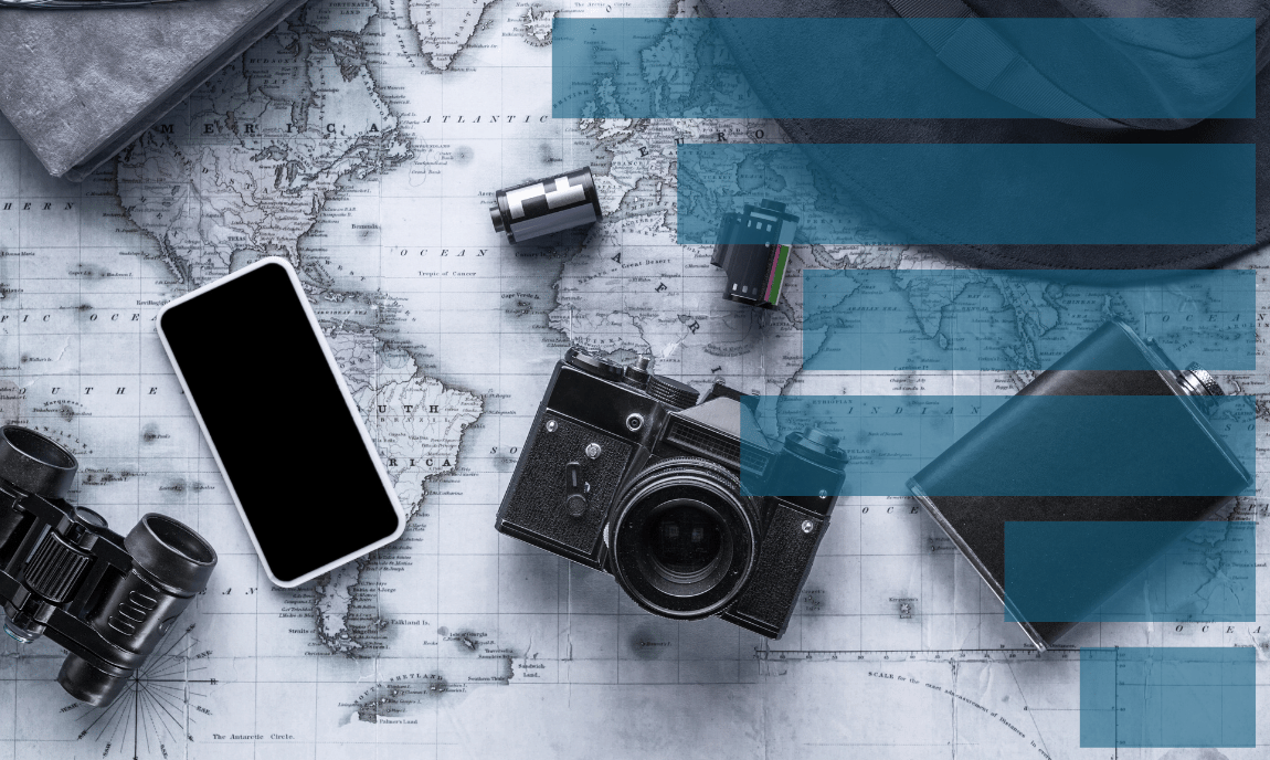 Image of a graph over a map to symbolise AI in hospitality