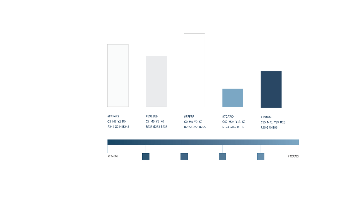 ASTERI vizualinio identiteto spalvų paletė