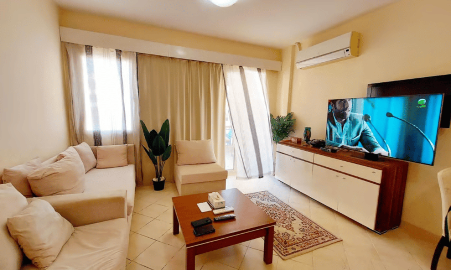 S033 - Fully furnished and equipped 2 BEDROOM apartment first floor with POOL VIEW @ EL MAR compound