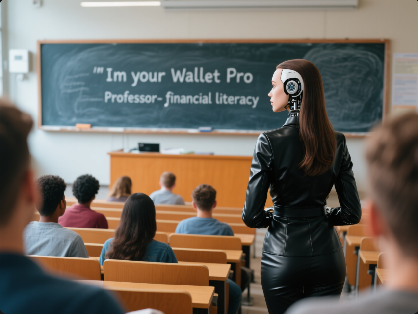 a female college professor teaching financial literacy