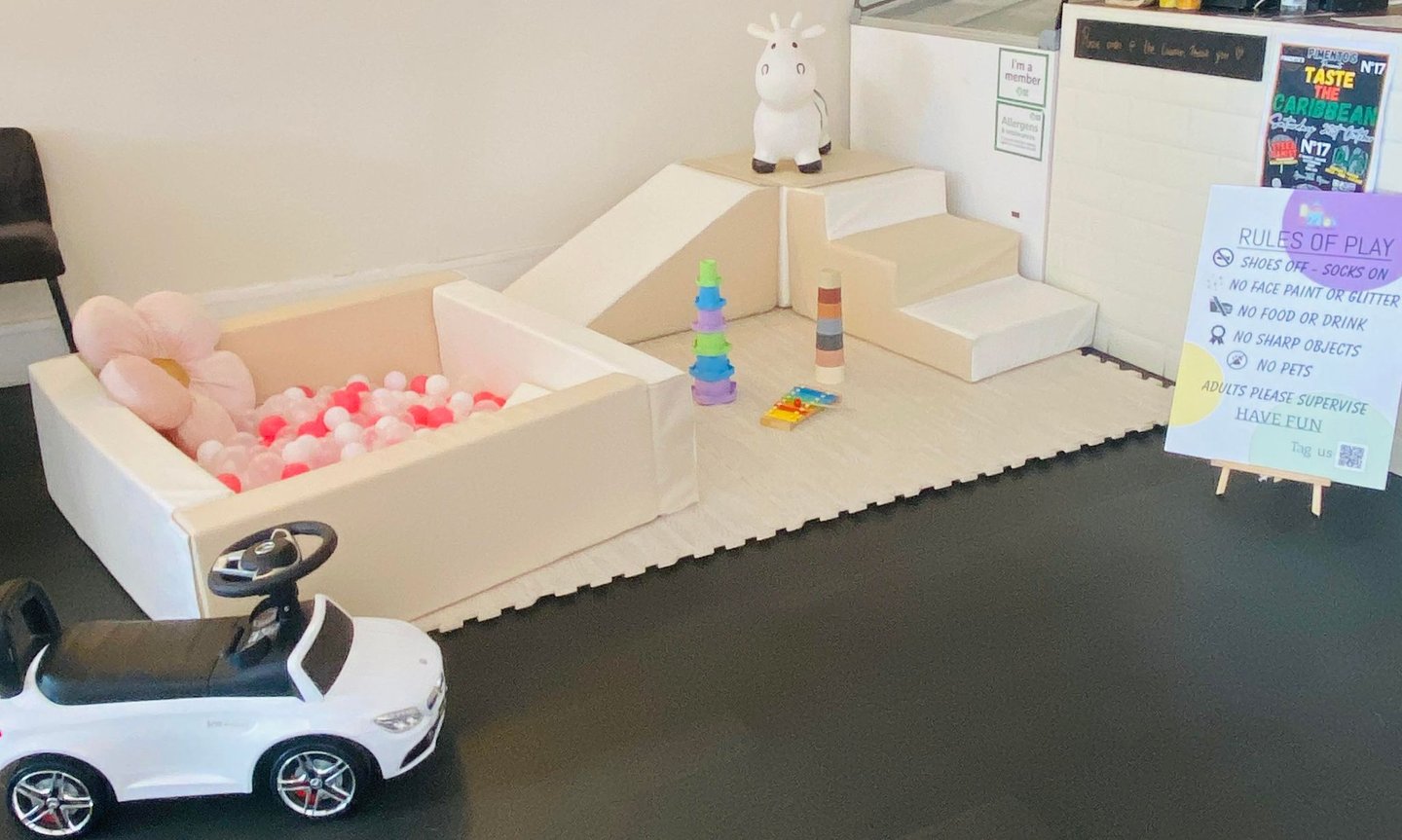 white & beige softplay for hire sussex