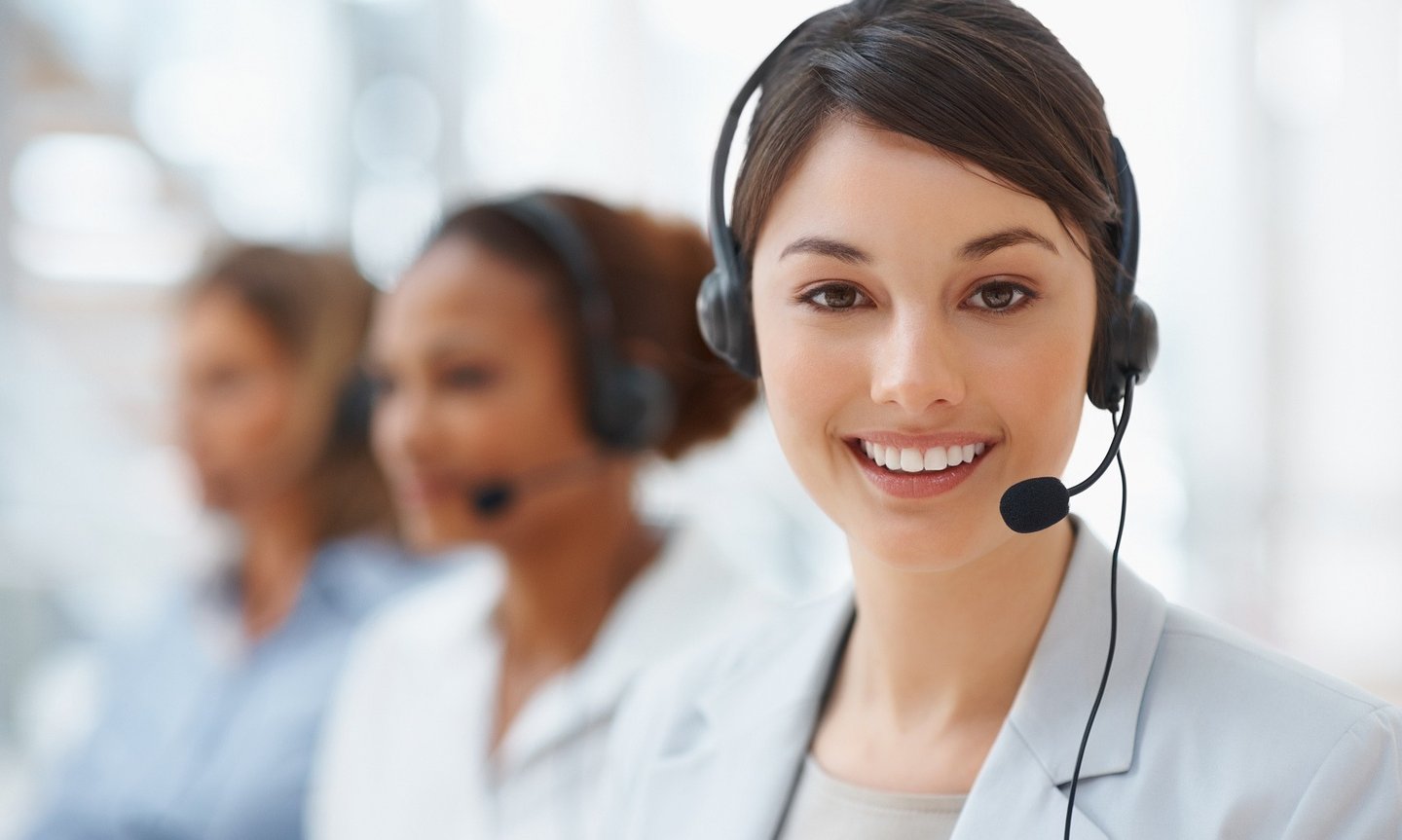 a woman in a headset with a headset and a headset