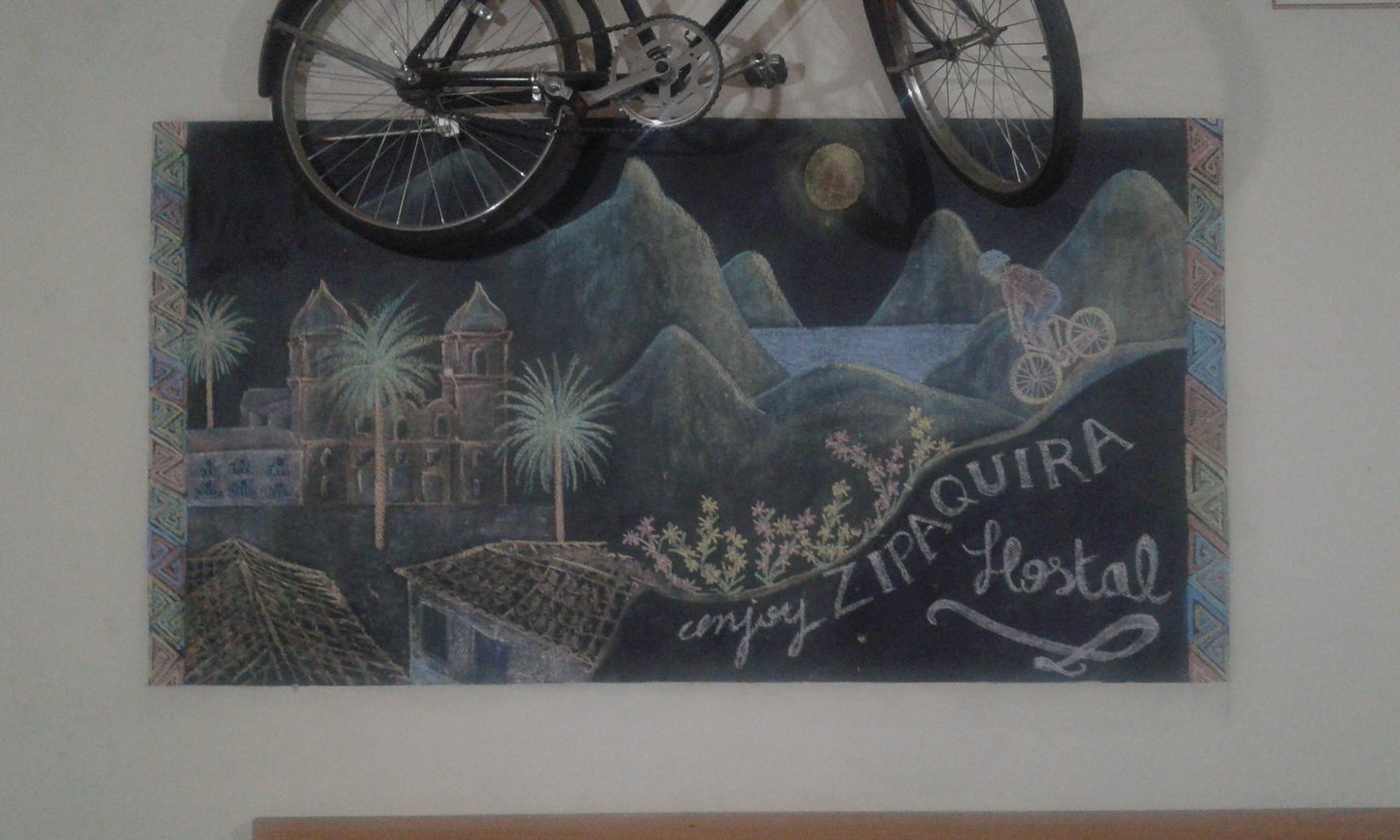Ardoise murale accueil hostel Zipaquira