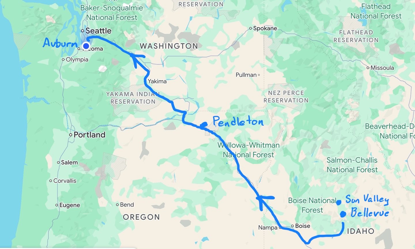 Bellevue to Auburn 2025