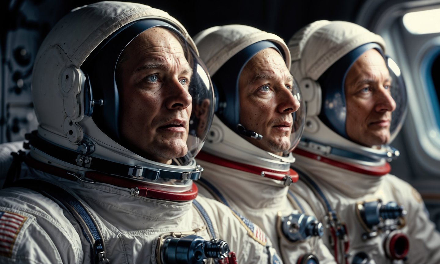 Neil Armstrong, Edwin "Buzz" Aldrin, and Michael Collins