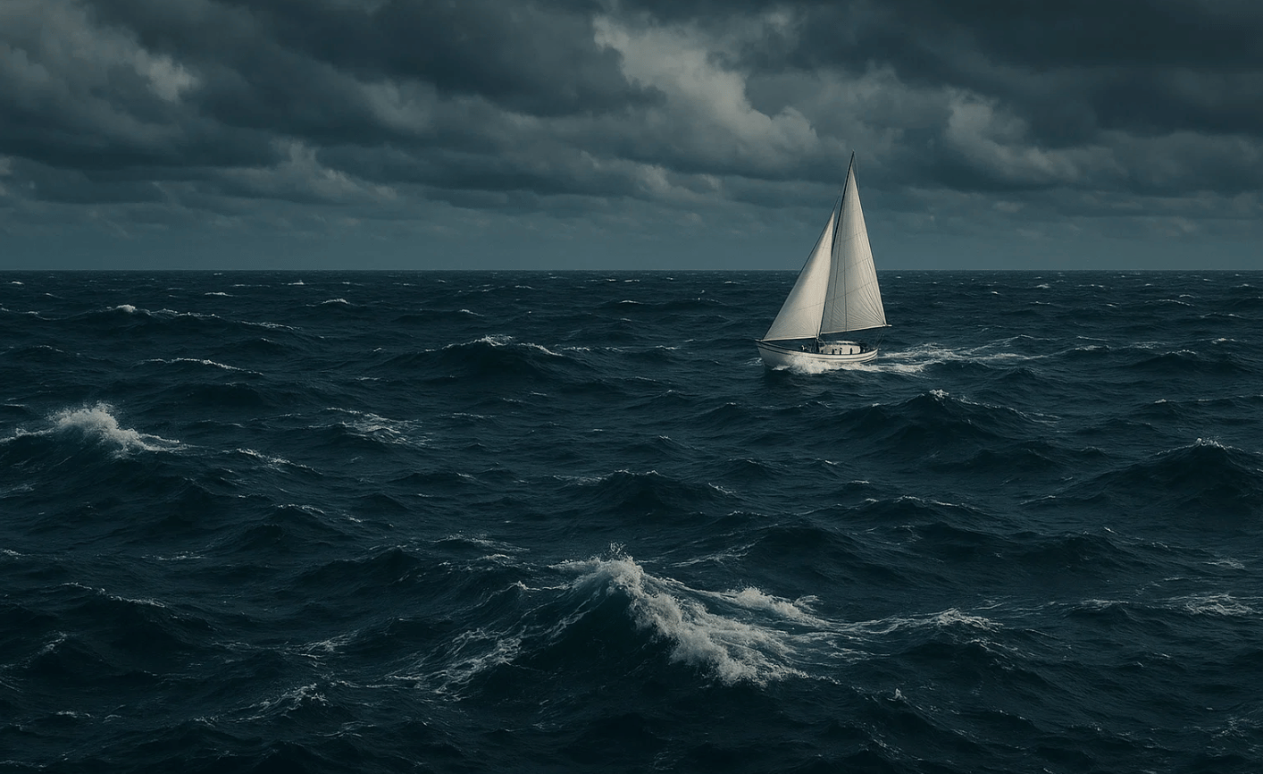 L'océan avec un bateau dessus - Journée mondiale des océans
