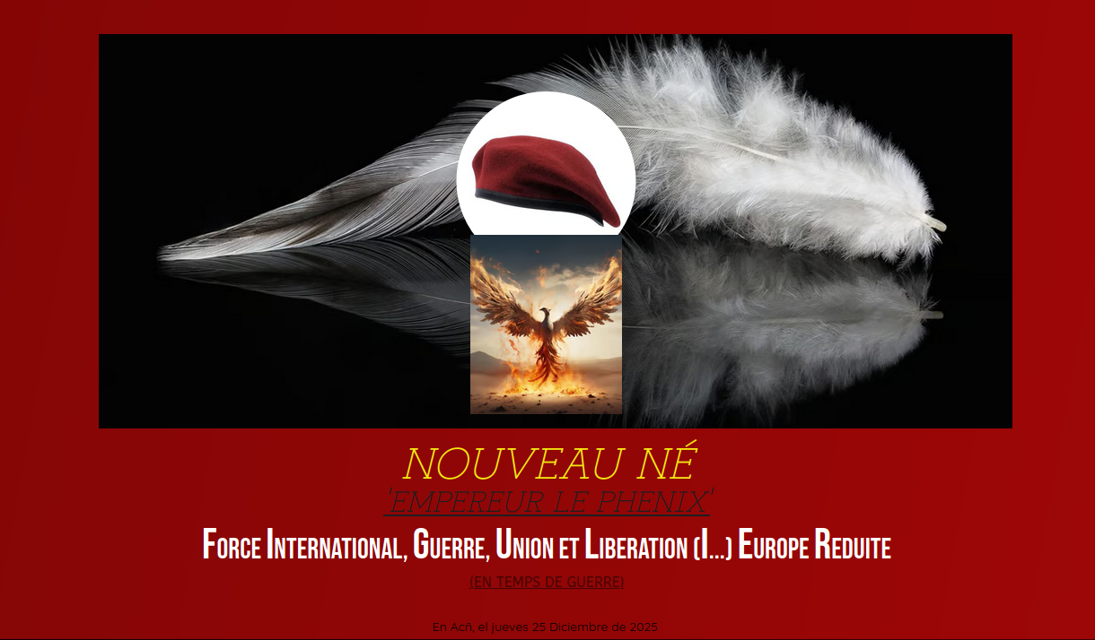 Nouveau-né. 'Empereur Le Phenix' F.I.G.U.L.I.E.R.