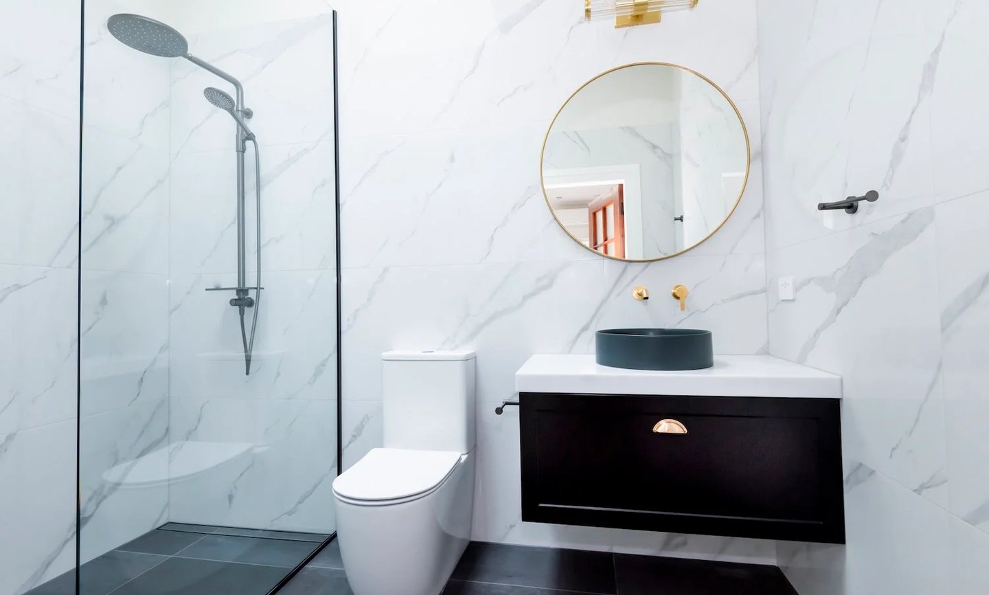 white renovated bathroom