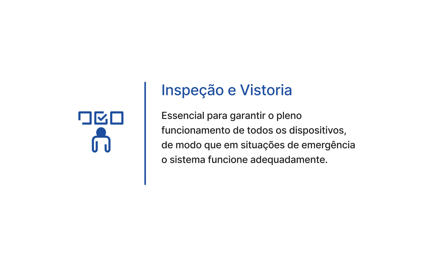 inspeção e vistoria