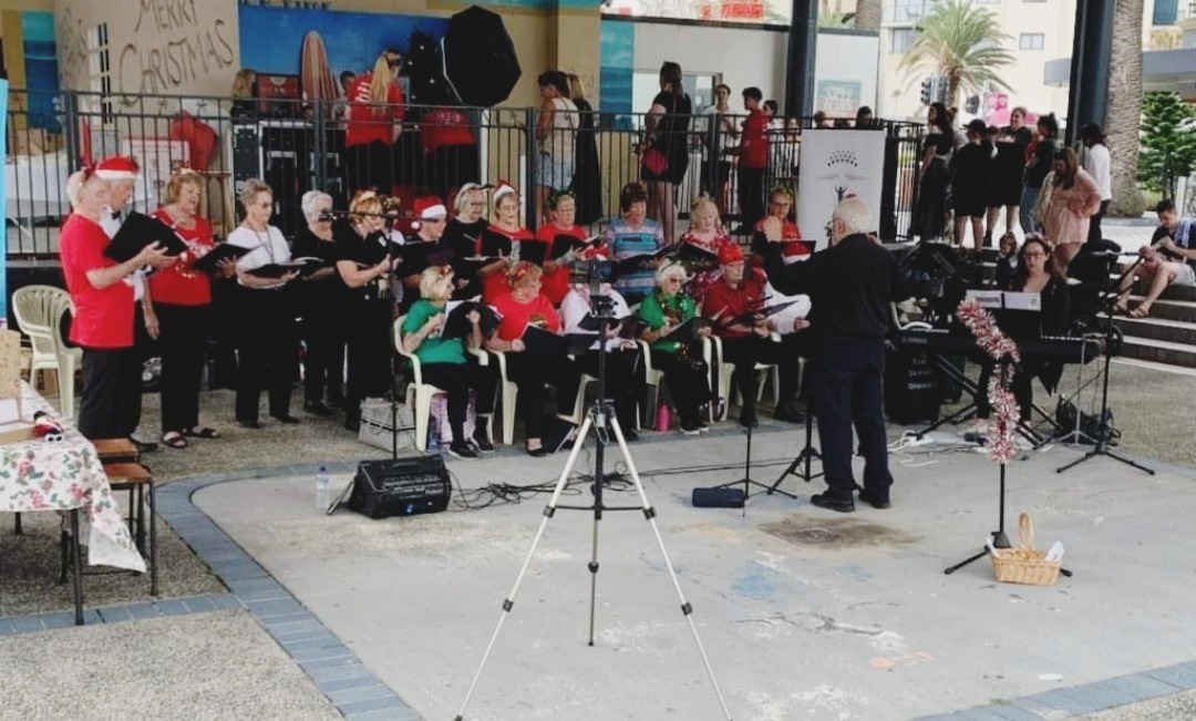 The District Singers perform at Cronulla Mall