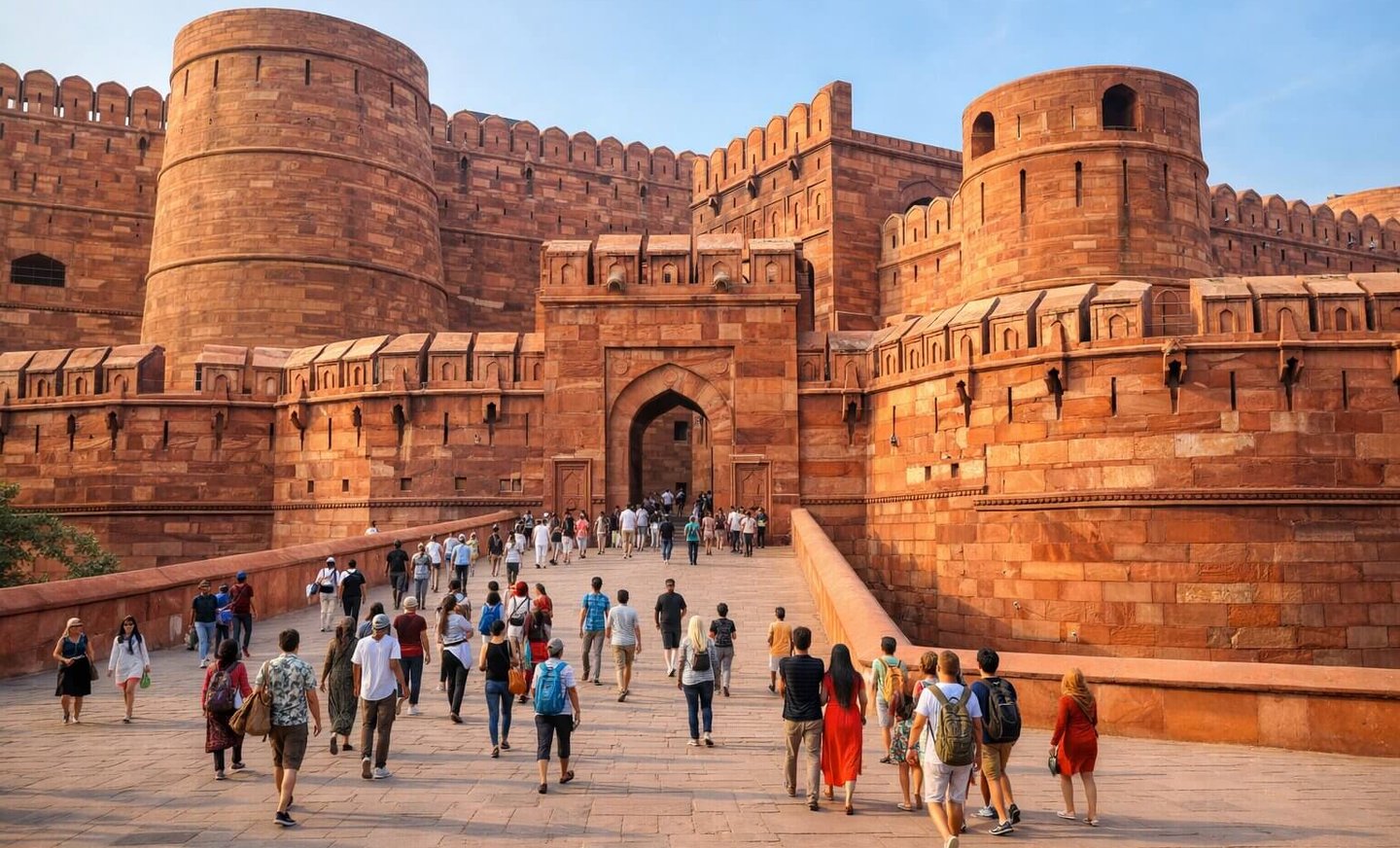 The magnificent Agra Fort in Agra