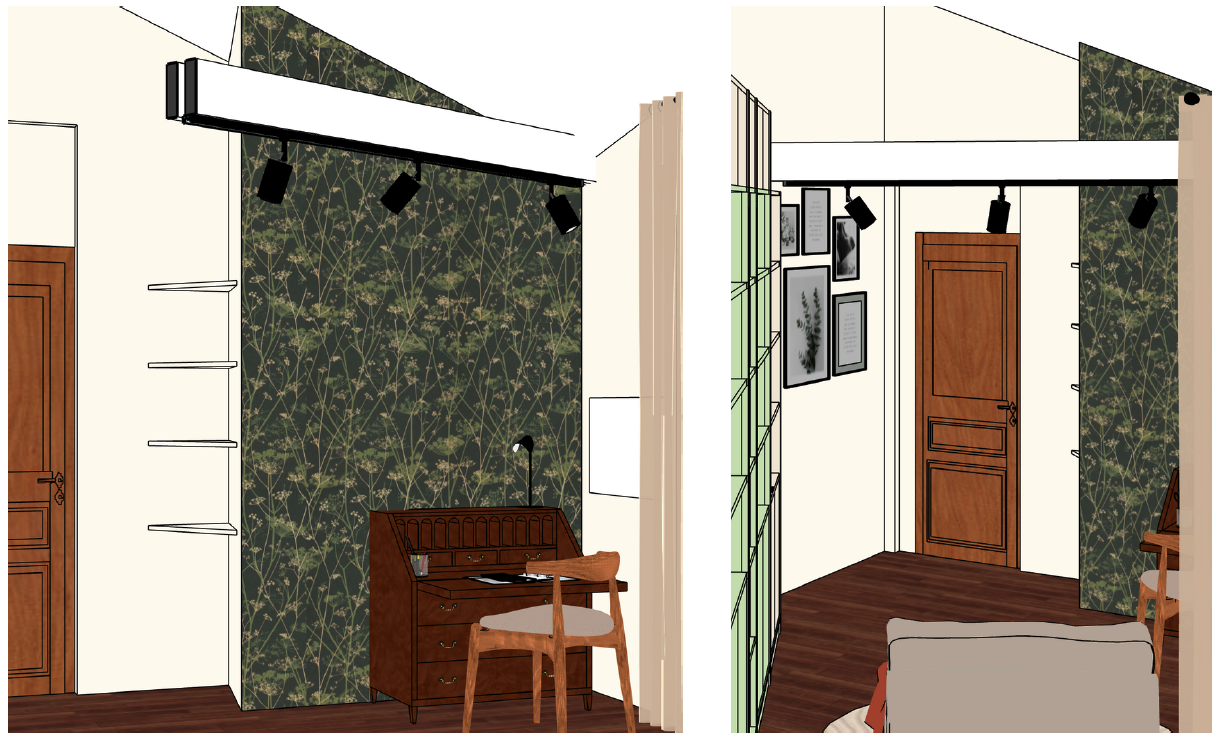 modélisation 3D du bureau