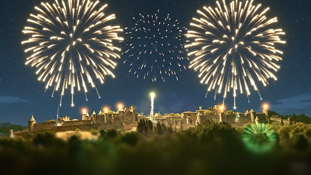 Ville de Carcassone, Feux d'artifices