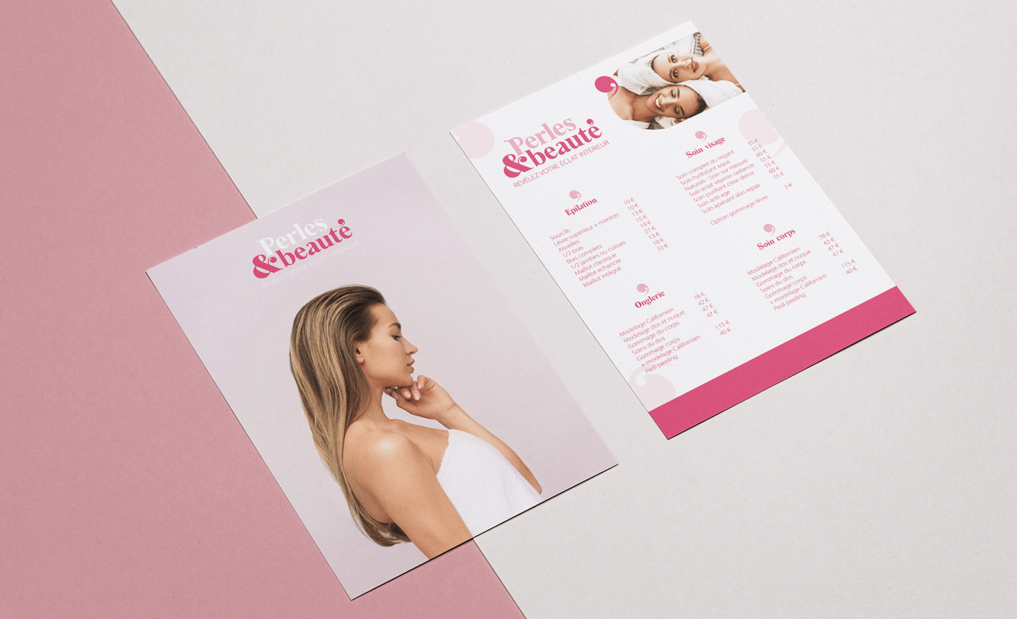 Réalisation : Flyer Perles et beauté - Amy Atelier Graphique