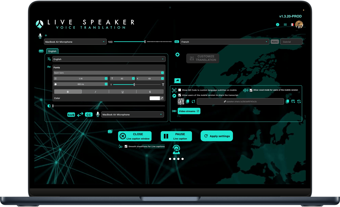Interface Live Speaker