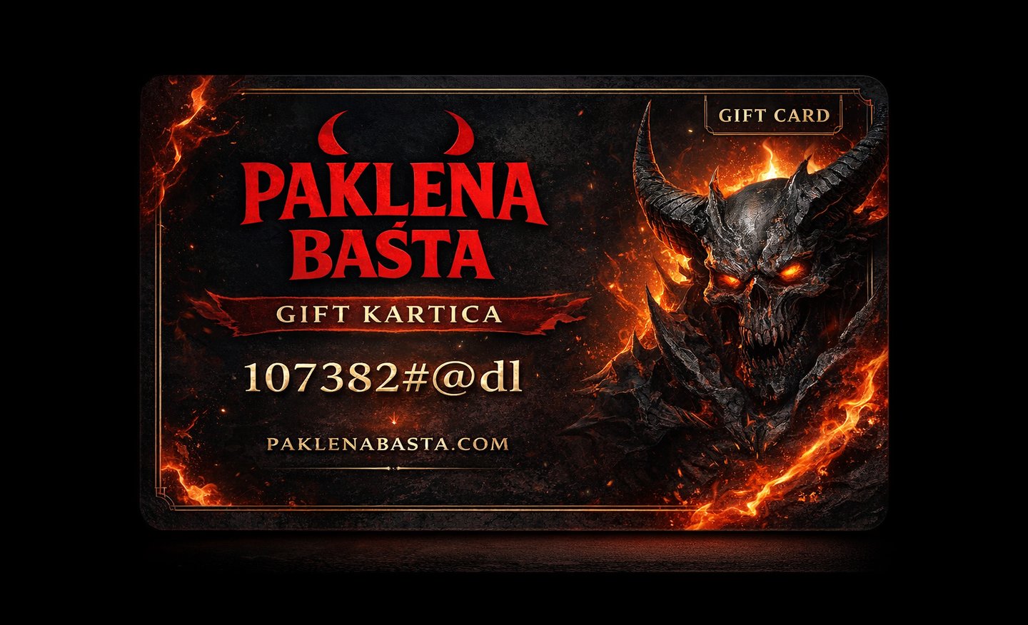 Napravi mi gift karticu. Kod:107382#$@dl Ne nije restoran... paklenabasta.company ili paklenabasta.c
