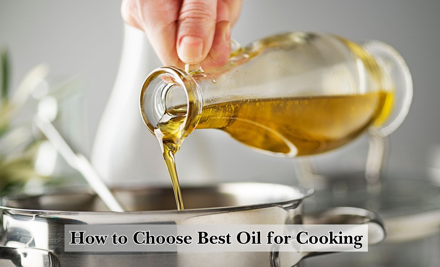 a person pouring oil into a pot