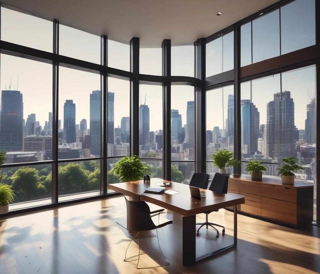 Minimalist workspace with a sleek laptop and a cup of coffee on a clean desk.