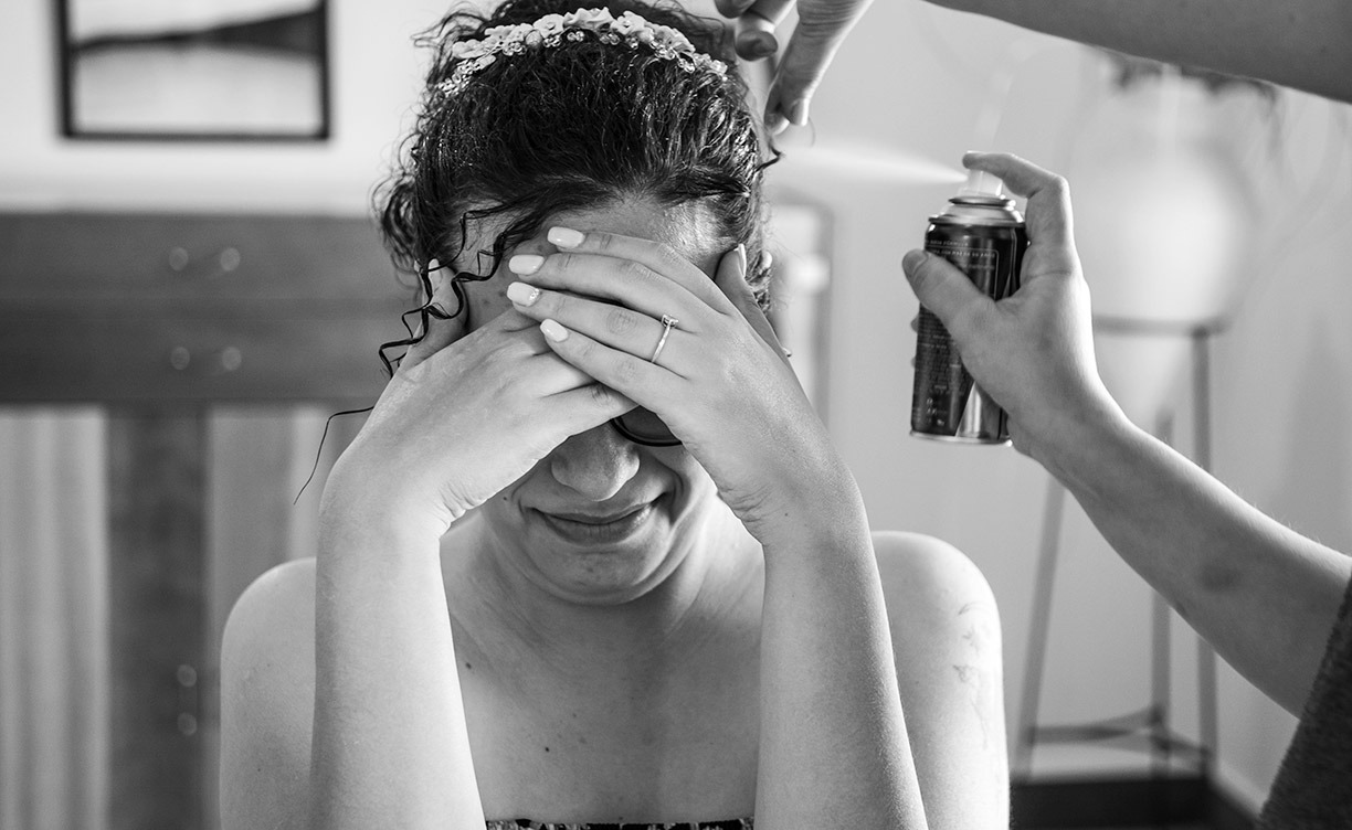 preparativos de la novia
