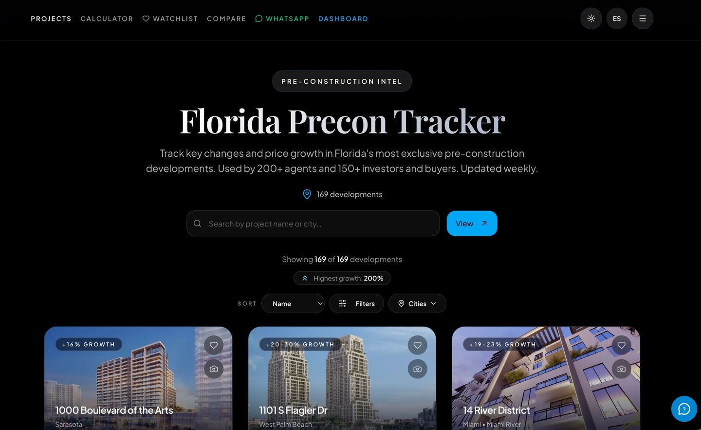 WebPro247 - Florida Precon Tracker