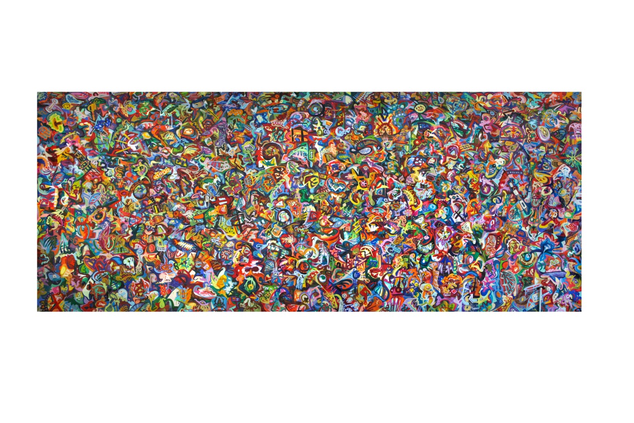 Untitled, oil on canvas, 200x450cm