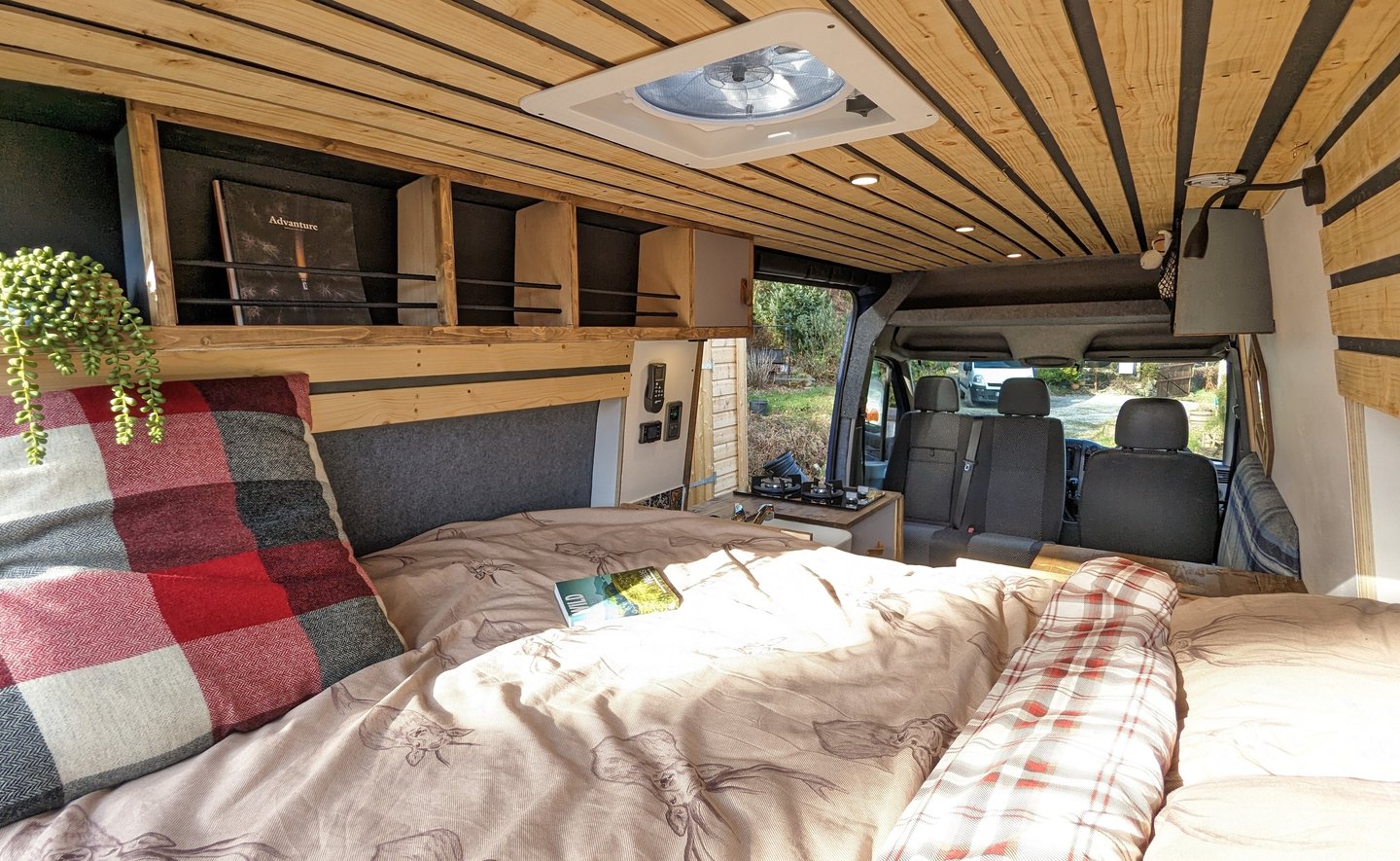 A bespoke hand built Mercedes Sprinter camper van conversion