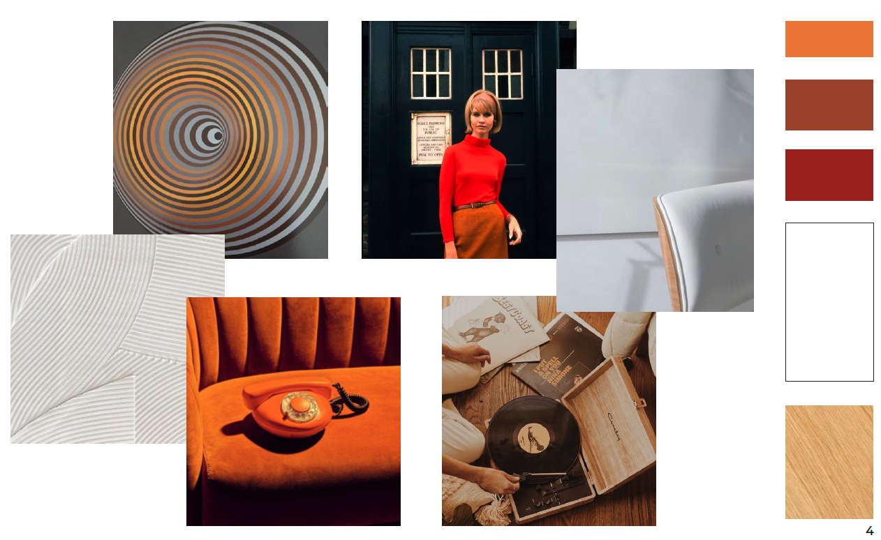 a moodboard with sixties' spirit