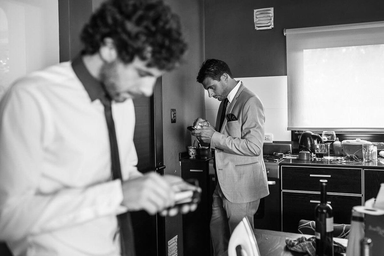 preparativos del novio