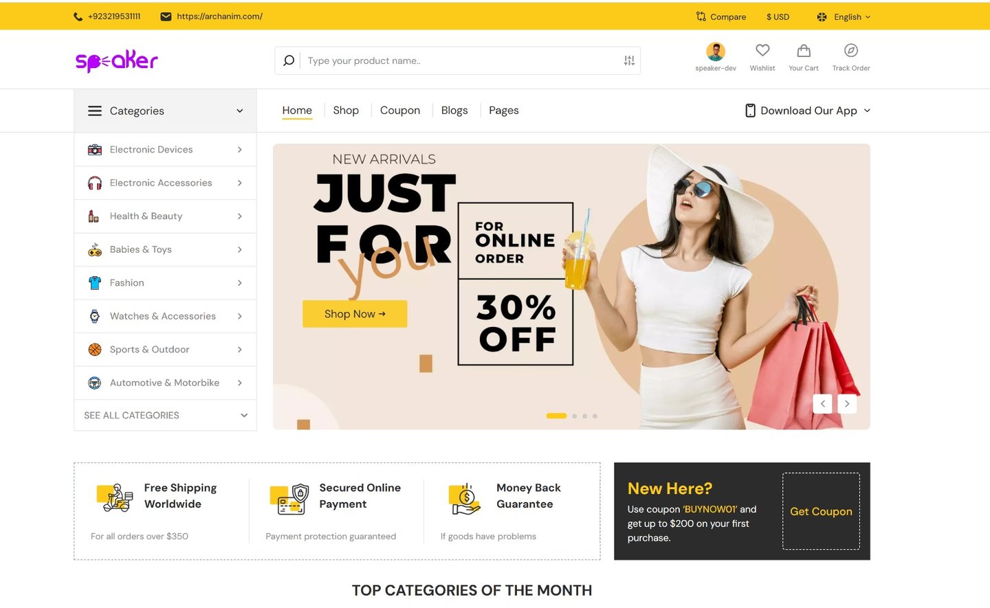 online store speaker