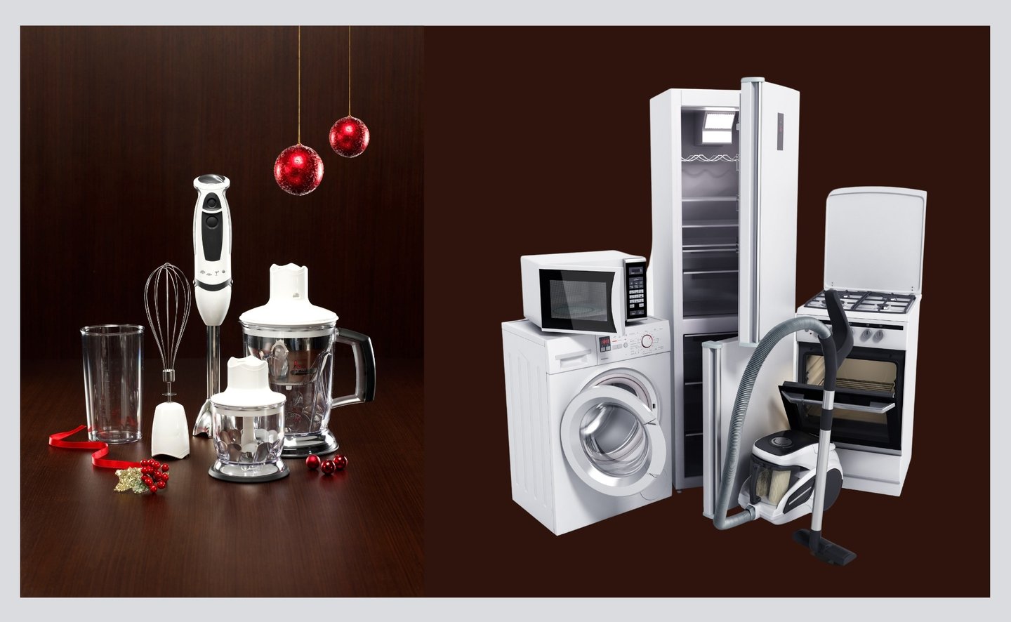 a kitchen with a refrigerator, microwave, and appliances