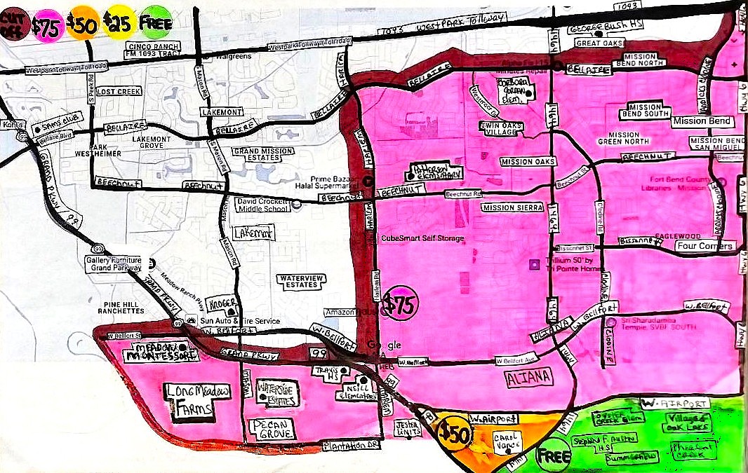 DELIVERY AREA MAP 4 of 4 Moonwalks & Entertainables Bookings 832-216-8423