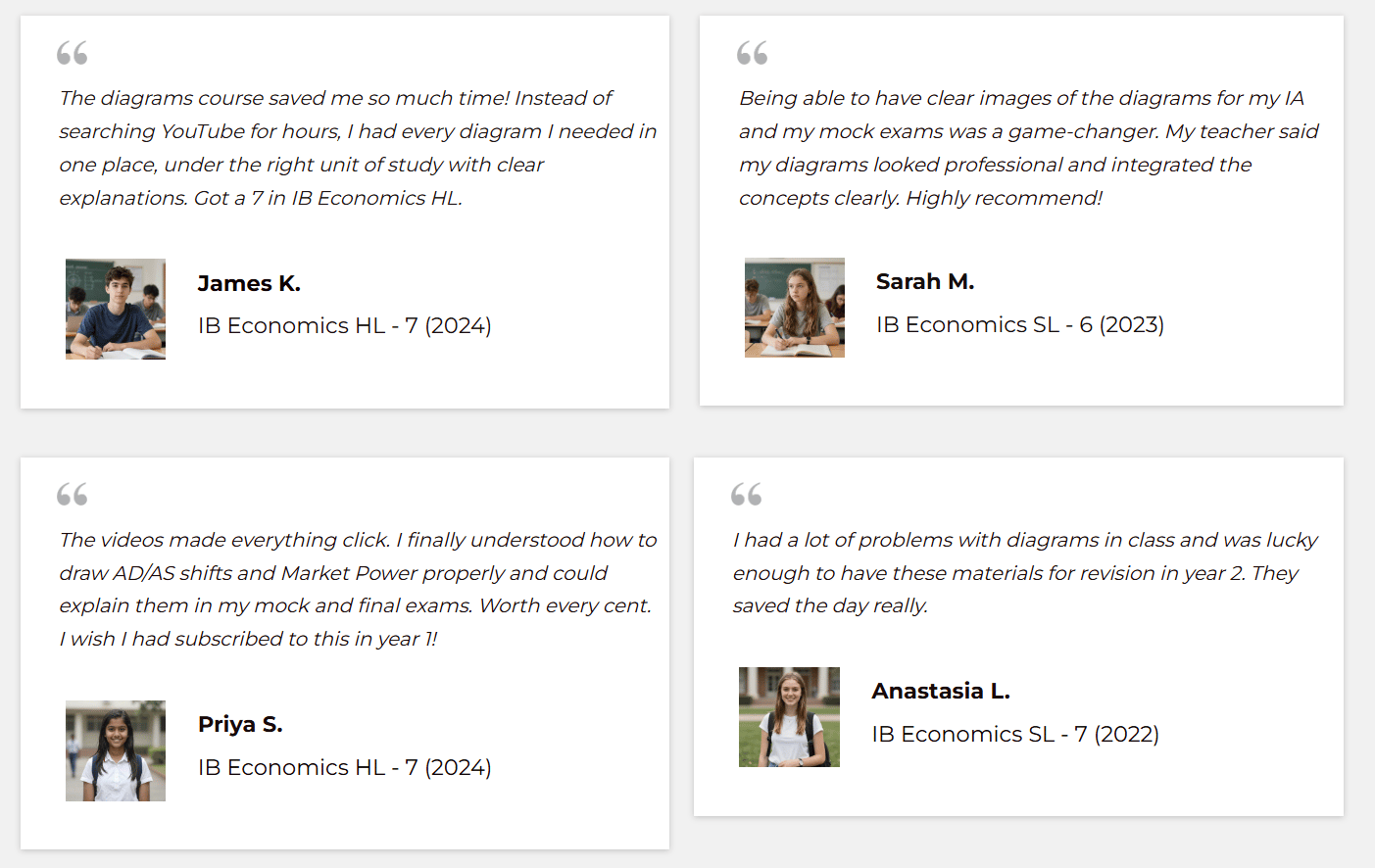 Diagrams course Testimonial Theibtrainer.com