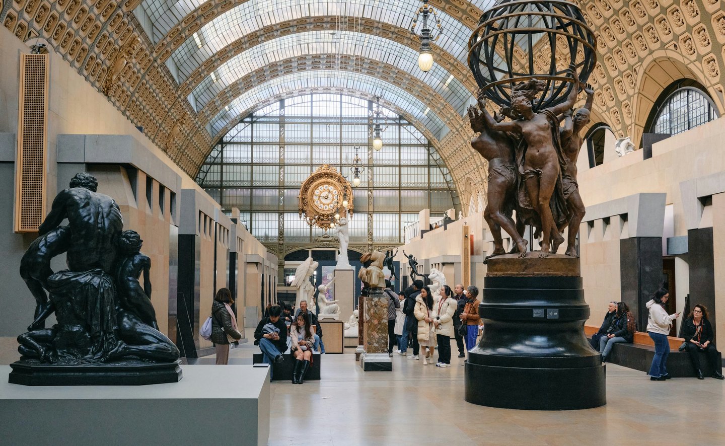 Musée d'Orsay interior with famous clock window in Paris