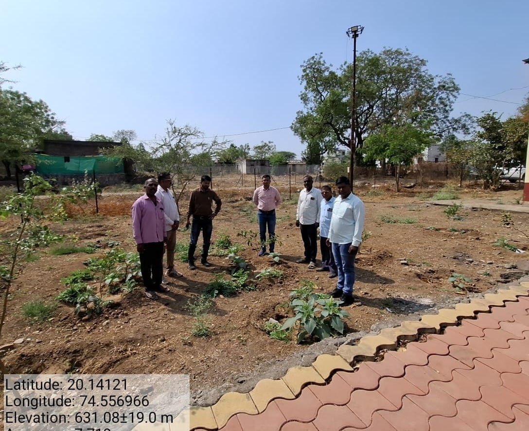 मा.गटविकास अधिकारी यांनीवृक्ष लागवड पाहणी केली