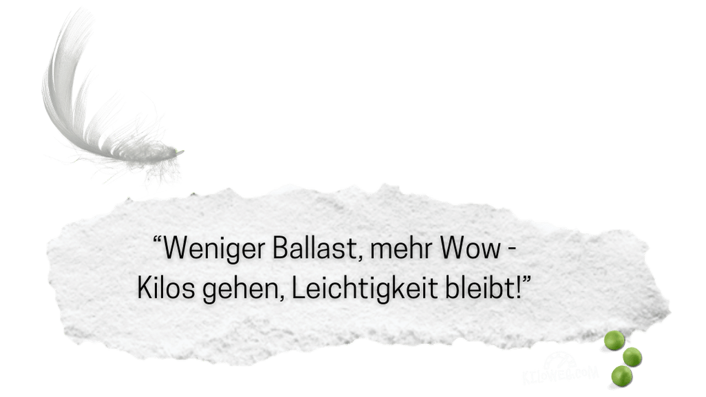 Weniger Ballast, Kilos gehen, Leichtigkeit bleibt