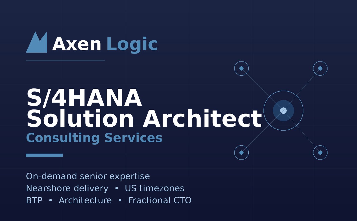 AxenLogic SAP S/4HANA Solution Architect Consulting Services