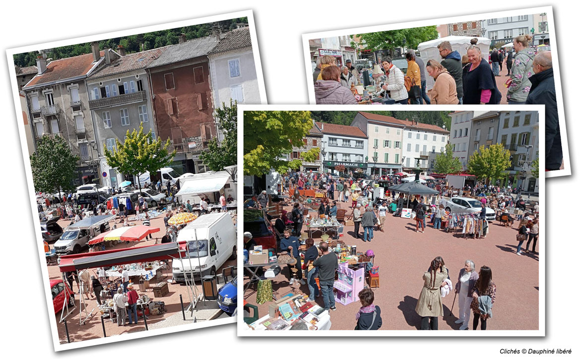 Brocante vide-greniers Le Cheylard place Saléon Terras