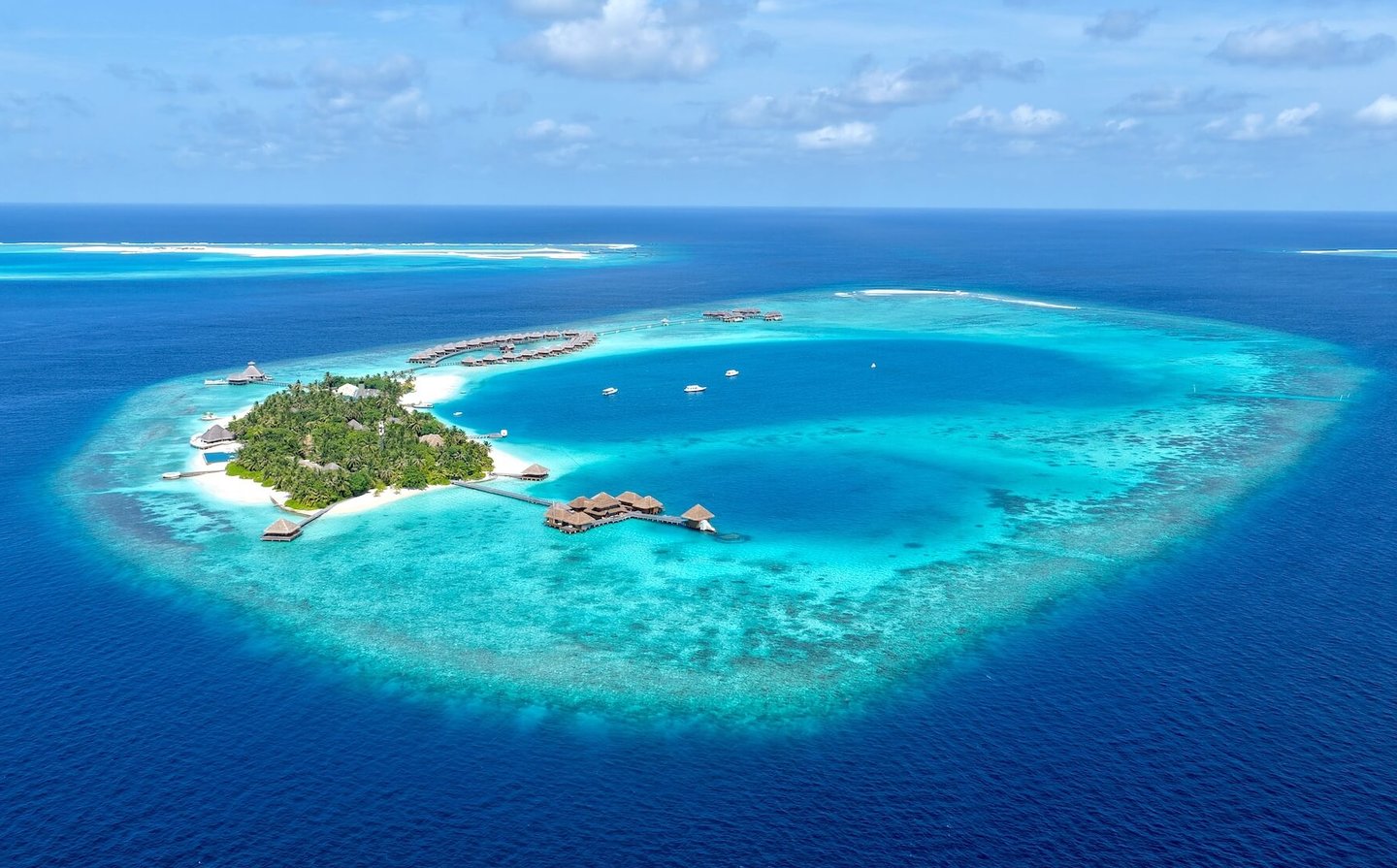 Huvafen Fushi Maldives island view