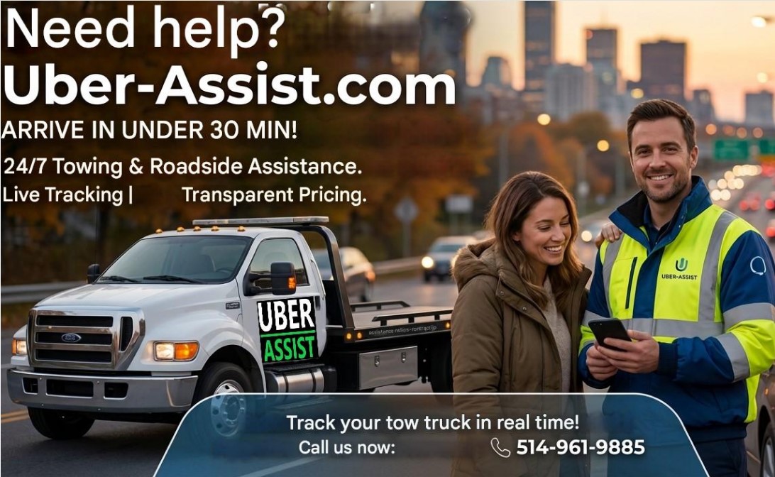 Towing Laval fast and efficient towing assistance, 24/7. We service all types of vehicles, including