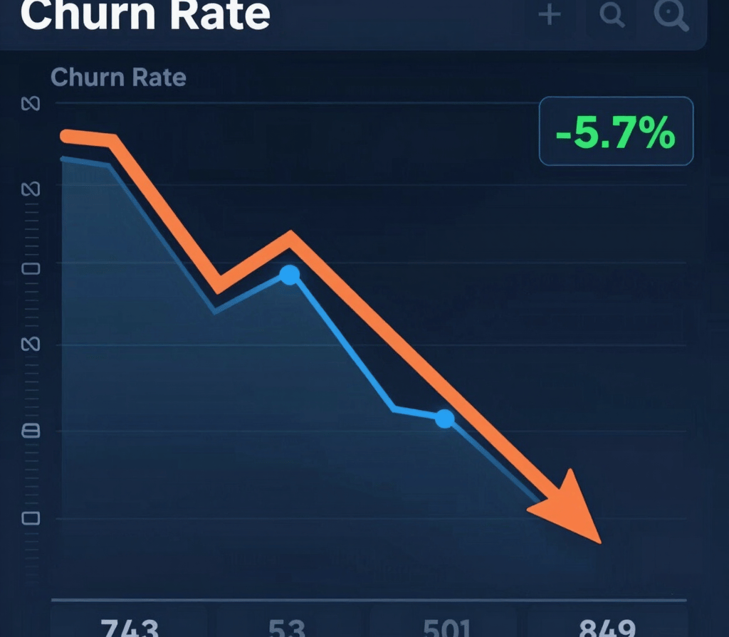 A graph showing a downward slope