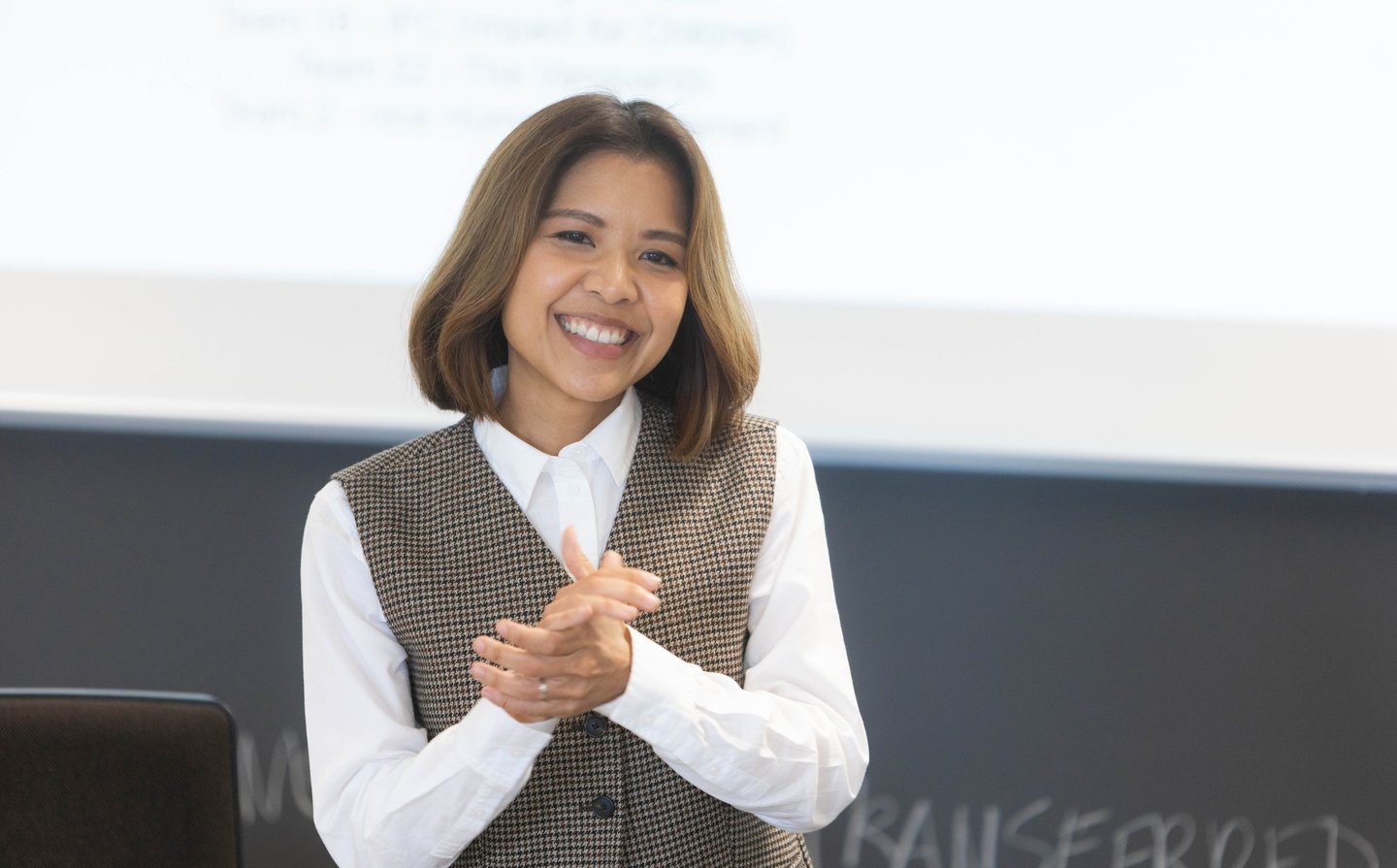 Professor Pisitta Vongswasdi Smiling at WHU Leadership workshop