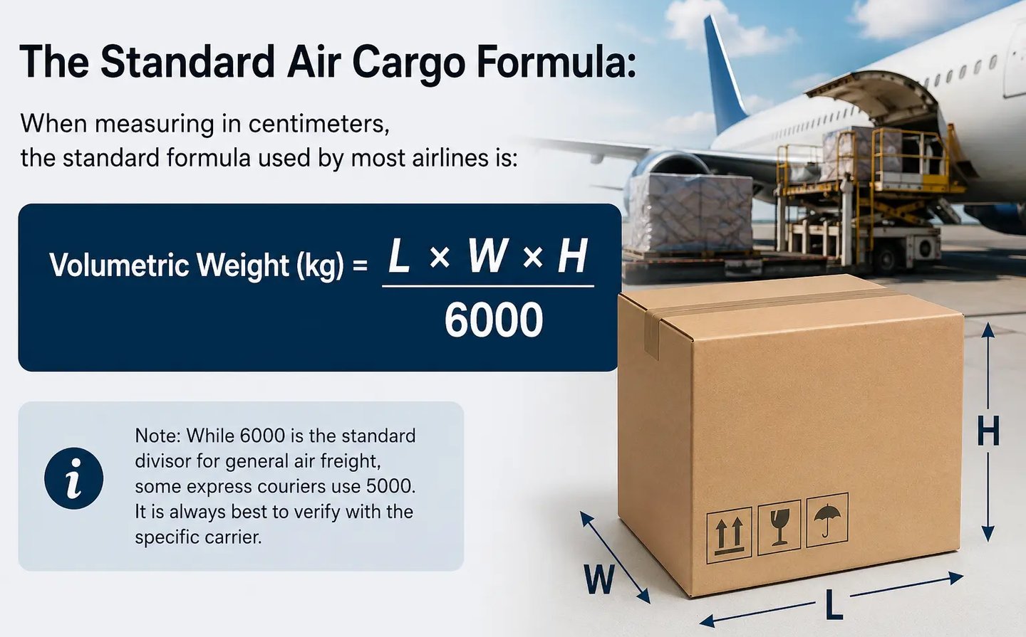 ONS Standard Air Cargo Formula Volumetric Weight