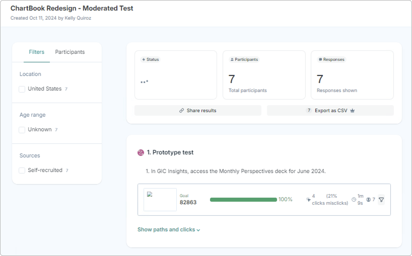 Screengrab from study conducted with Lysnna 