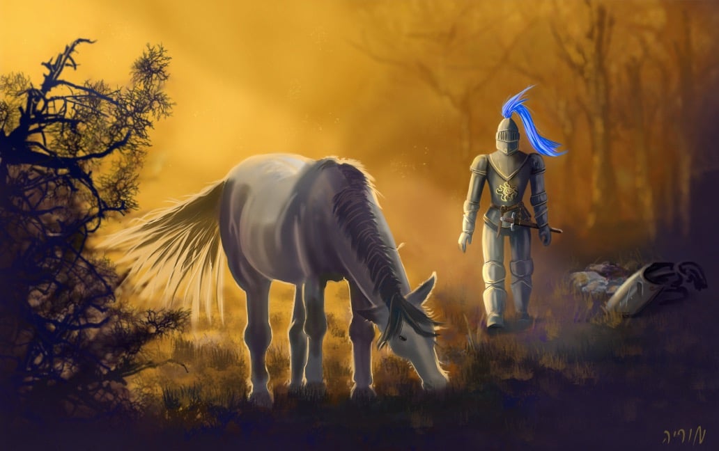 knight_in_the_sunset_with_horse