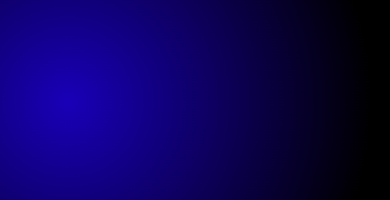 Dark blue gradient background fading from a bright indigo light to a solid black shadow.