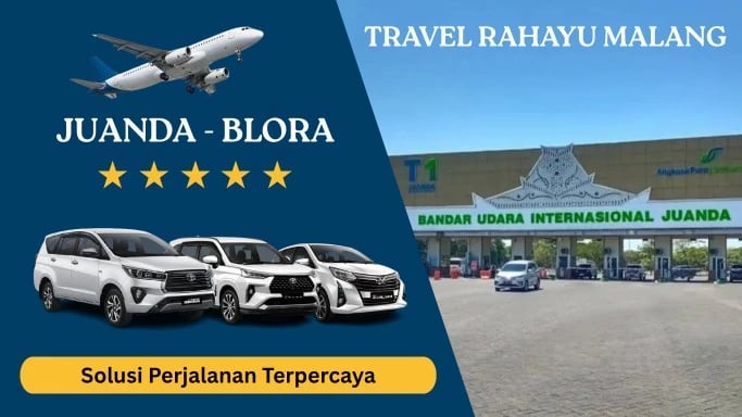 Travel Juanda ke Blora dari Travel Rahayu Malang pakai mobil Innova, Avanza, dan Calya putih
