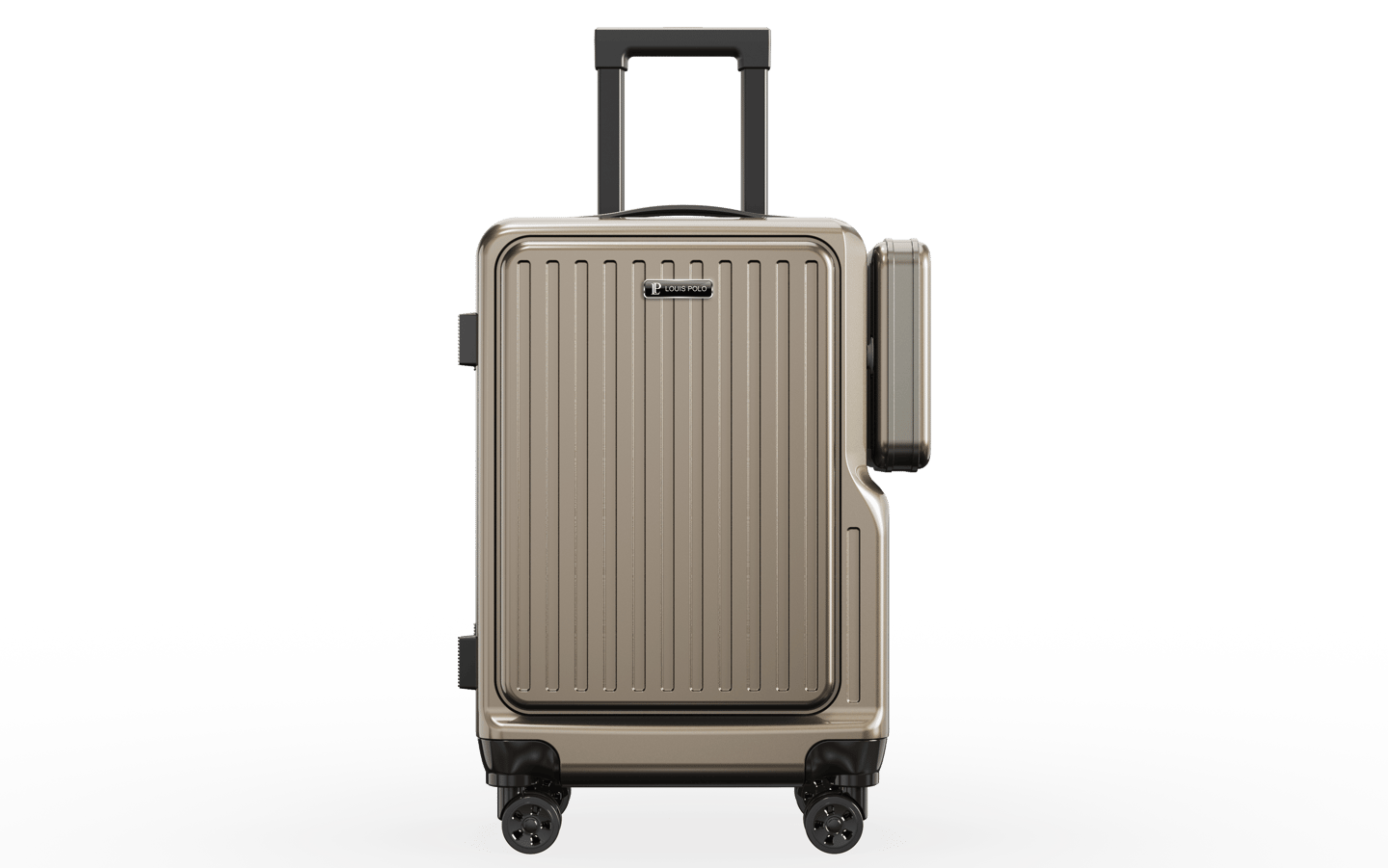 A suitcase with a Side Case