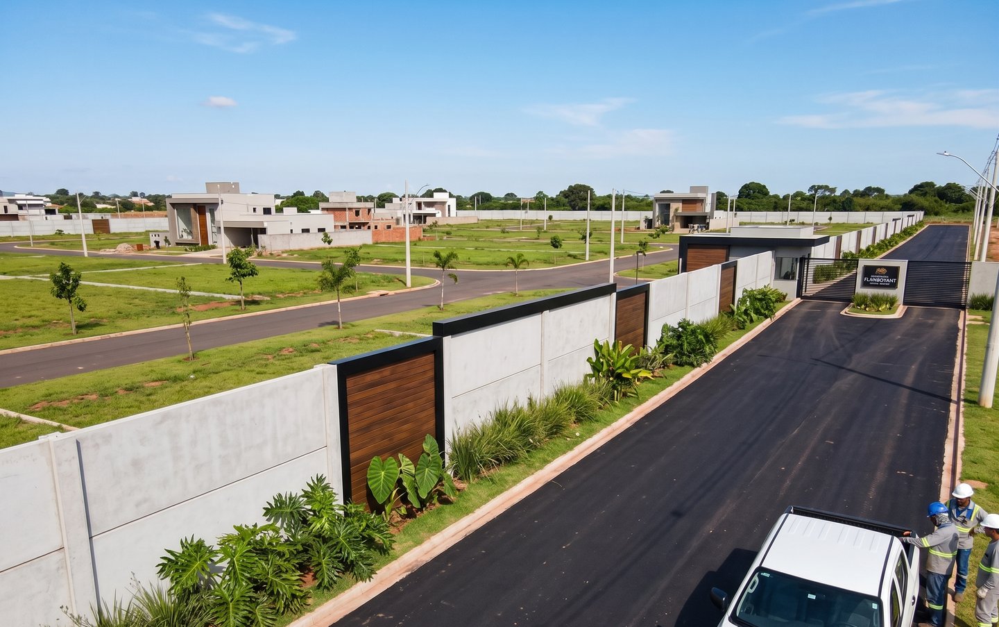 Muro pre moldado de concreto em Cuiabá - Grupo Traço