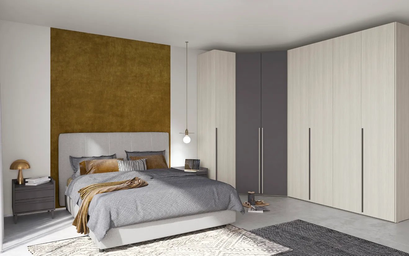 MazarakisArt: Ανοιγόμενη Ντουλάπα Δωματίου - Λευκό με Αντίθεση Γκρι